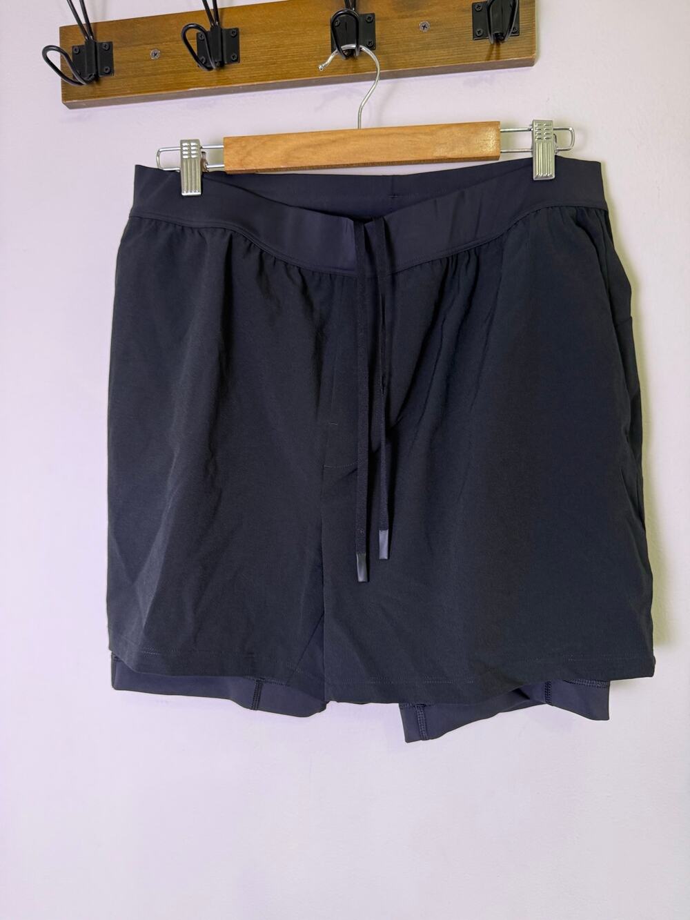 VRST Men’s 5” All-In Lined Athletic Shorts Black Size Large